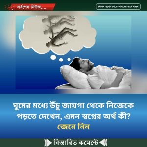 ঘুমের মধ্যে উঁচু জায়গা থেকে নিজেকে পড়তে দেখেন, এমন স্বপ্নের অর্থ কী? জেনে নিন