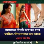 মেয়েদের পাঁচটি অঙ্গ বড় হলে স্বামীরা সৌভাগ্যবান হয়ে থাকে