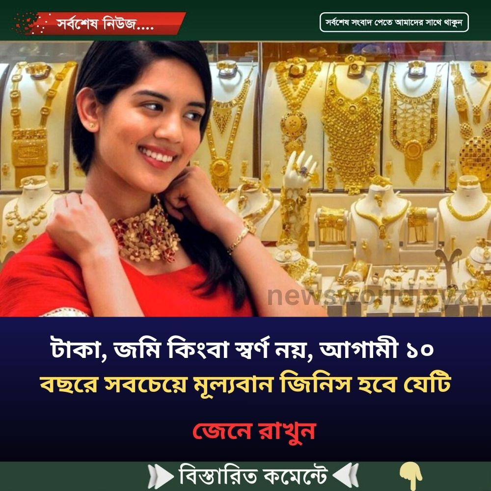 টাকা, জমি কিংবা স্বর্ণ নয়, আগামী ১০ বছরে সবচেয়ে মূল্যবান জিনিস হবে যেটি